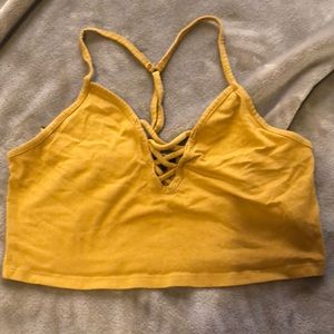 Mustard crop top